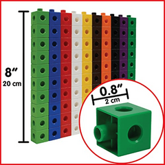 100 Linking Cubes Set: Math Manipulatives for Construction & Early Math