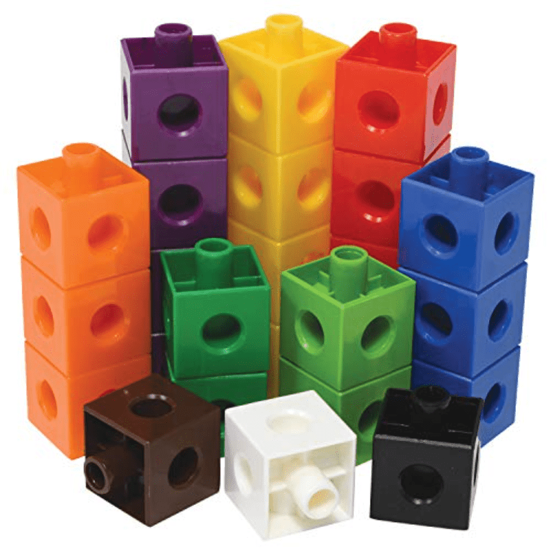 100 Linking Cubes Set: Math Manipulatives for Construction & Early Math