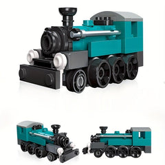 Mini Train Building Blocks Model Steam Locomotive Wall Decoration