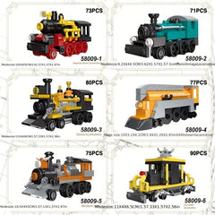 Mini Train Building Blocks Model Steam Locomotive Wall Decoration