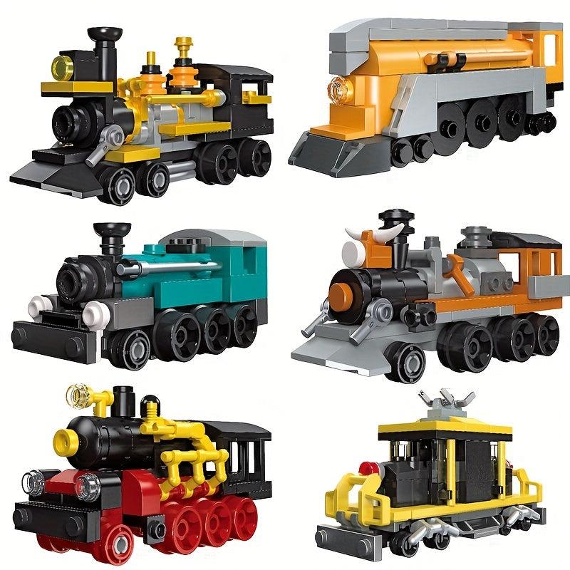 Mini Train Building Blocks Model Steam Locomotive Wall Decoration