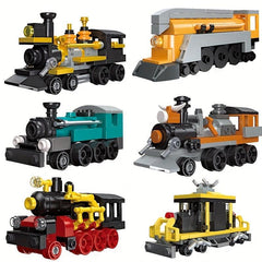 Mini Train Building Blocks Model Steam Locomotive Wall Decoration