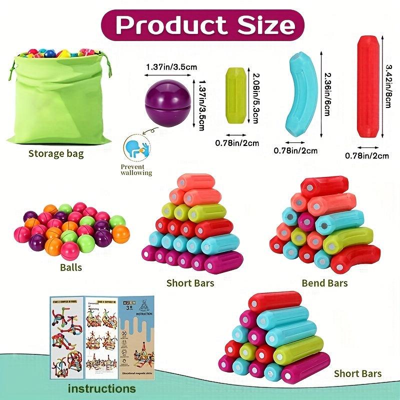 Magnetic Building Blocks Educational Toys for Kids Gift for Creative Minds