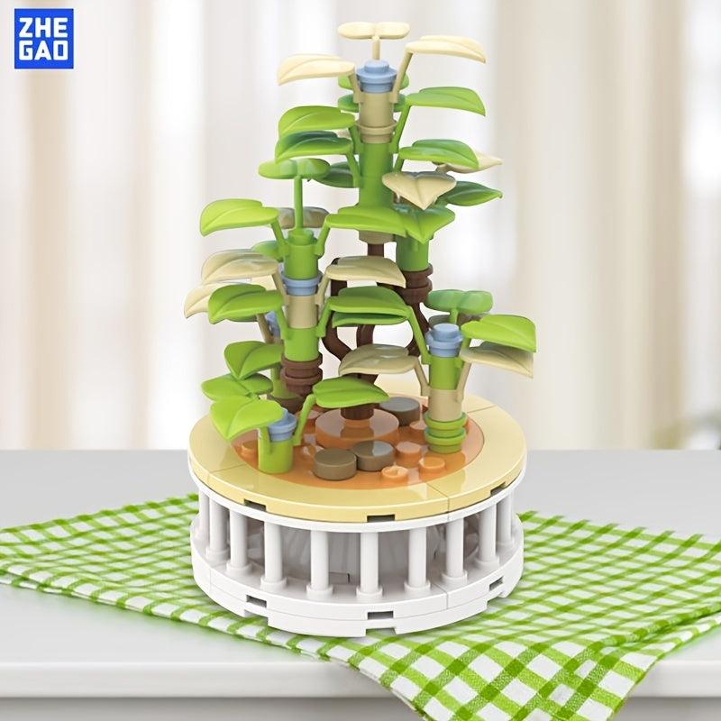 Succulent Flower Plant Potted Building Blocks Toy