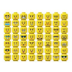 56pcs Head Expression Building Block Toy Accessories Small Particle Parts