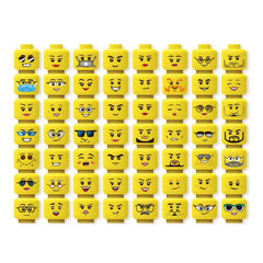 56pcs Head Expression Building Block Toy Accessories Small Particle Parts