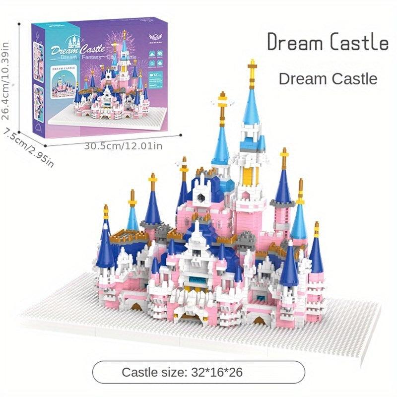 Wooden Toy Fantasy Castle Princess Girl Castle Assembly Toy