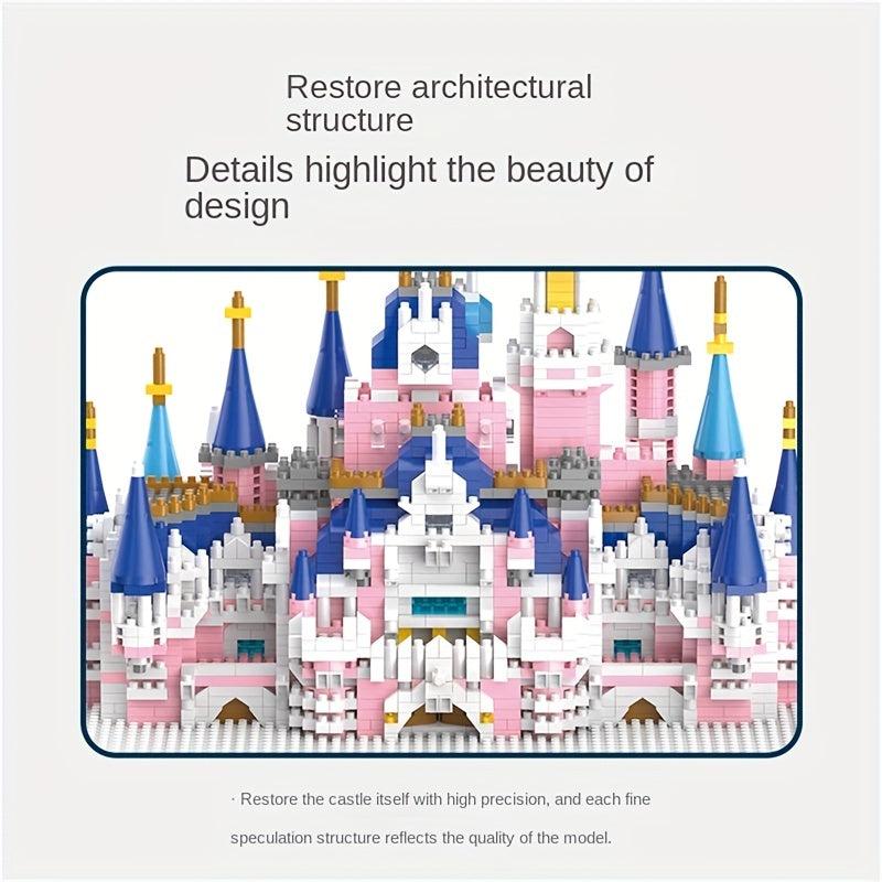Wooden Toy Fantasy Castle Princess Girl Castle Assembly Toy