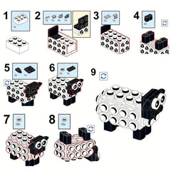Creative Small Animal Sheep Building Blocks Toys for Kids