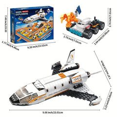 416pcs Mars Research Shuttle Toy Building Kit Space Exploration Set for 6-8