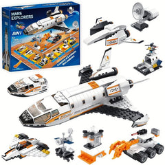 416pcs Mars Research Shuttle Toy Building Kit Space Exploration Set for 6-8
