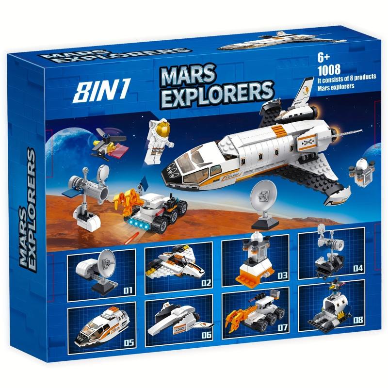 416pcs Mars Research Shuttle Toy Building Kit Space Exploration Set for 6-8