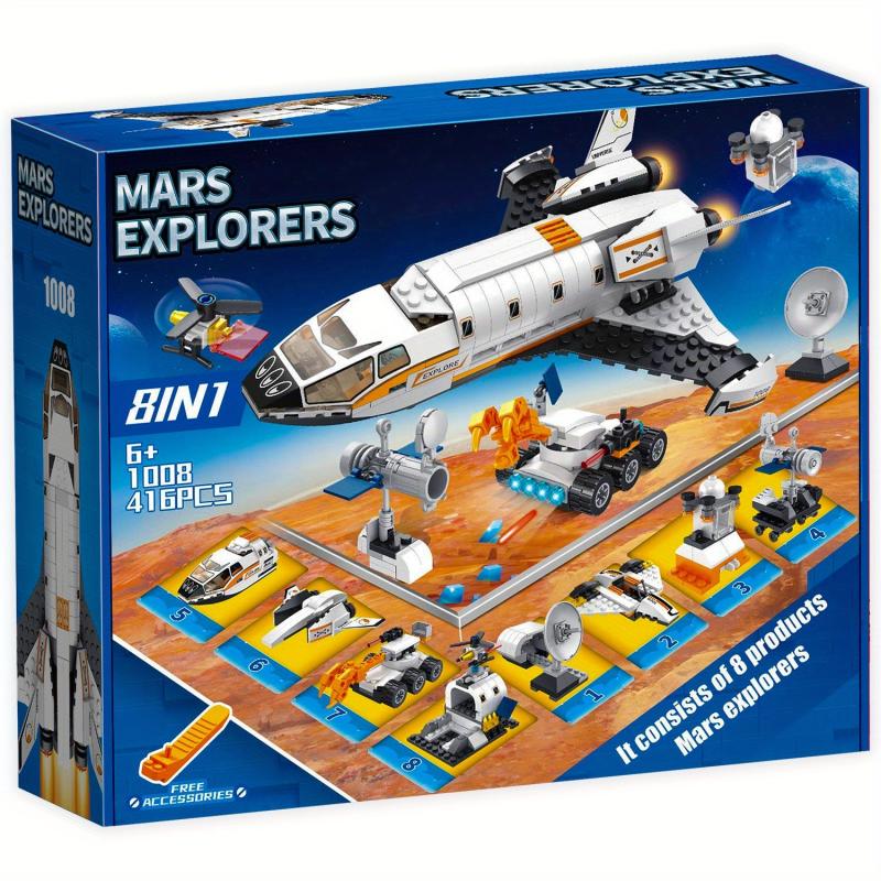 416pcs Mars Research Shuttle Toy Building Kit Space Exploration Set for 6-8