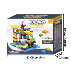 186pcs Children's Track Slide Building Block Set Educational Toy Jenga