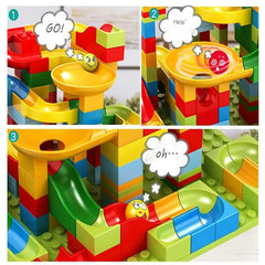 186pcs Children's Track Slide Building Block Set Educational Toy Jenga
