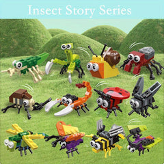 12pcs Insect Small Animal Party Building Blocks Gift Educational Insect Blocks