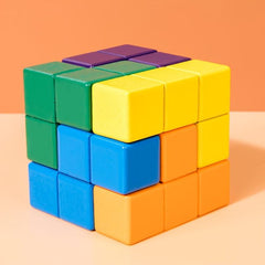 Wooden 3D Building Block Cube Magic Puzzle Jenga Educational Toy