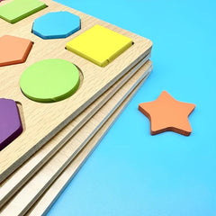 Wooden Shape Splicing Toy Building Block Halloween Christmas Gift