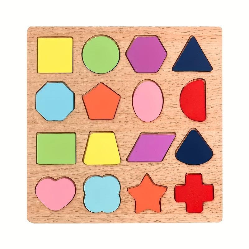 Wooden Shape Splicing Toy Building Block Halloween Christmas Gift