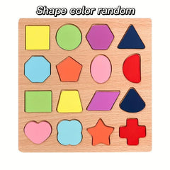 Wooden Shape Splicing Toy Building Block Halloween Christmas Gift