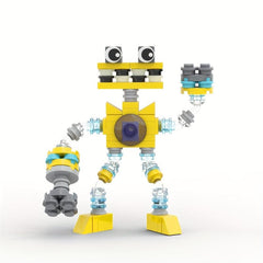 Monster Yellow Singing Building Block Set for Game Fans or Children