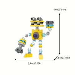 Monster Yellow Singing Building Block Set for Game Fans or Children