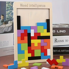3D Wooden Blocks Puzzle Brain Teaser Educational Toy