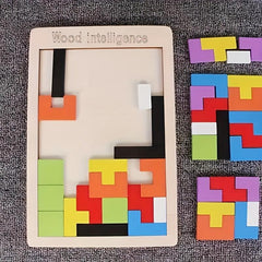 3D Wooden Blocks Puzzle Brain Teaser Educational Toy