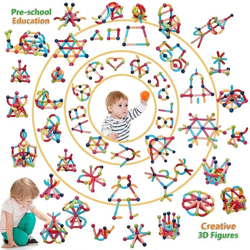 Magnetic Building Blocks Toy Set For Kids Halloween Thanksgiving Christmas Gift