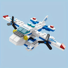 6 in 1 Aircraft Building Blocks Educational Toys DIY Model Gift