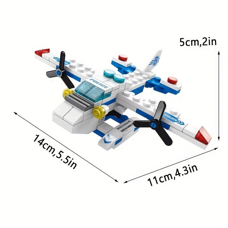 6 in 1 Aircraft Building Blocks Educational Toys DIY Model Gift