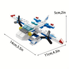 6 in 1 Aircraft Building Blocks Educational Toys DIY Model Gift