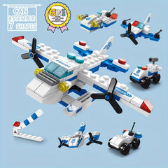 6 in 1 Aircraft Building Blocks Educational Toys DIY Model Gift