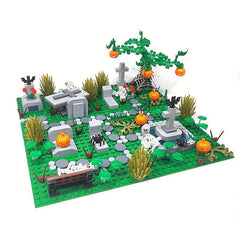 Halloween Tomb Scene Building Blocks Toys DIY Decoration