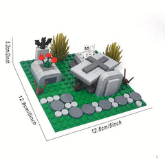 Halloween Tomb Scene Building Blocks Toys DIY Decoration
