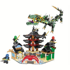 Small Temple Village Building Blocks Kids Assembly Toy