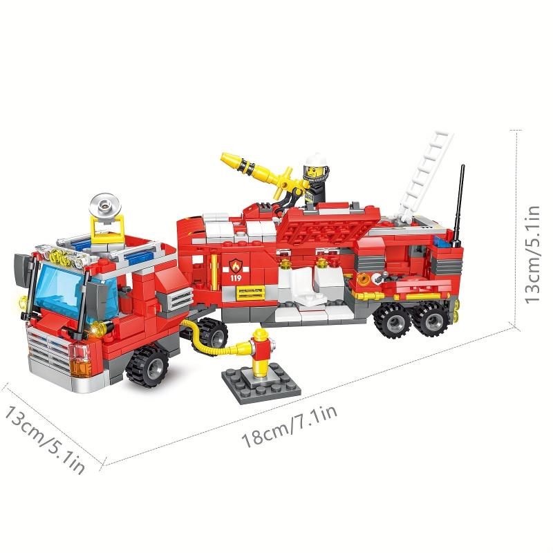678pcs City Fire Truck Building Blocks Set with 8 Fireman Figures