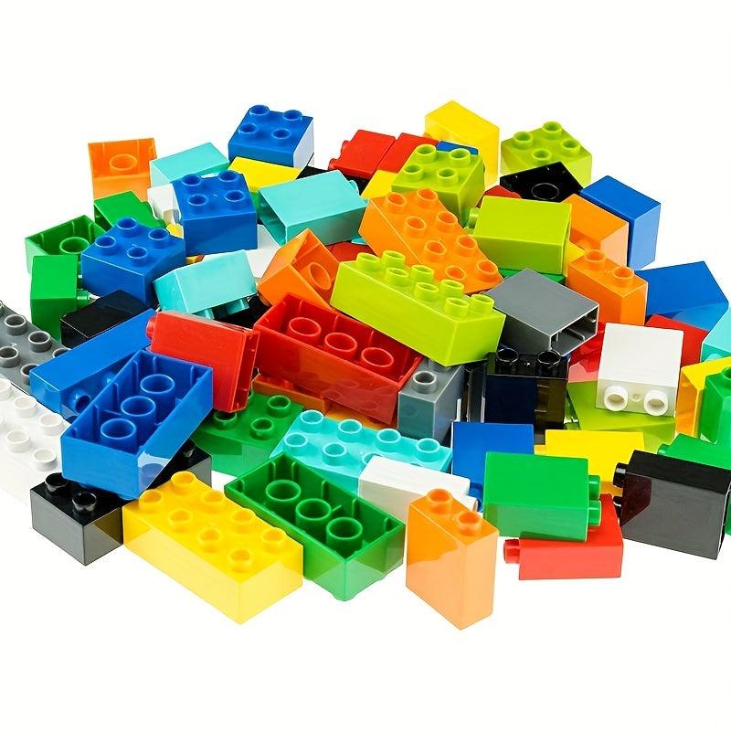 DIY Classic Building Brick Set 100 Compatible Large Pegs Toddlers
