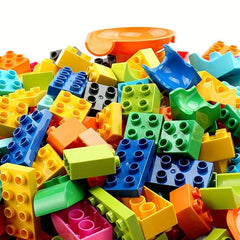 DIY Classic Building Brick Set 100 Compatible Large Pegs Toddlers