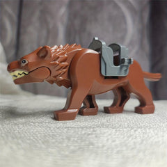 Wolf Brown Gray Building Blocks Assembled Toys