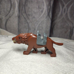 Wolf Brown Gray Building Blocks Assembled Toys