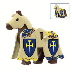 Mini Ancient Building Blocks Horse Series Figures Assembly Toys