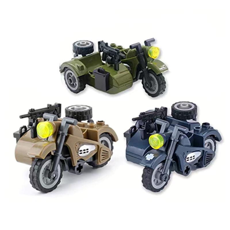 Military Motorcycle Model Building Blocks Toys Gift For Kids