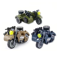 Military Motorcycle Model Building Blocks Toys Gift For Kids