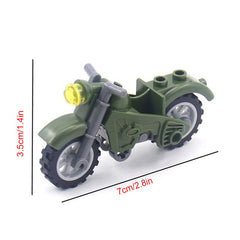 Military Motorcycle Model Building Blocks Toys Gift For Kids