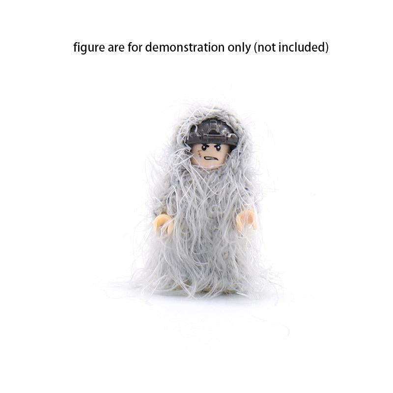 1pc Army Figure Wear Equipment Grass And Snow Wool Geely Camouflage