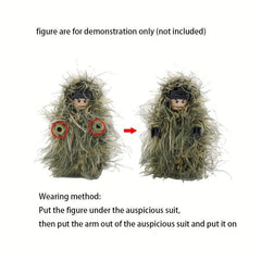 1pc Army Figure Wear Equipment Grass And Snow Wool Geely Camouflage
