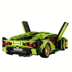 Classic Green Racing Car Building Blocks Model Toy Gift For Teenagers