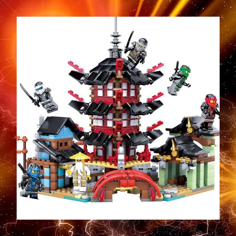 Temple Village Building Blocks Puppet Weapons Toy