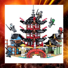 Temple Village Building Blocks Puppet Weapons Toy